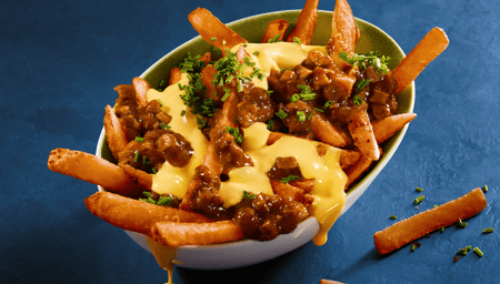 SMOKEY CHEDDAR SWEET POTATO FRIES