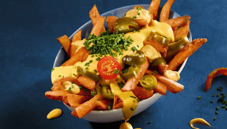 CHILI CHEDDAR SWEET POTATO FRIES